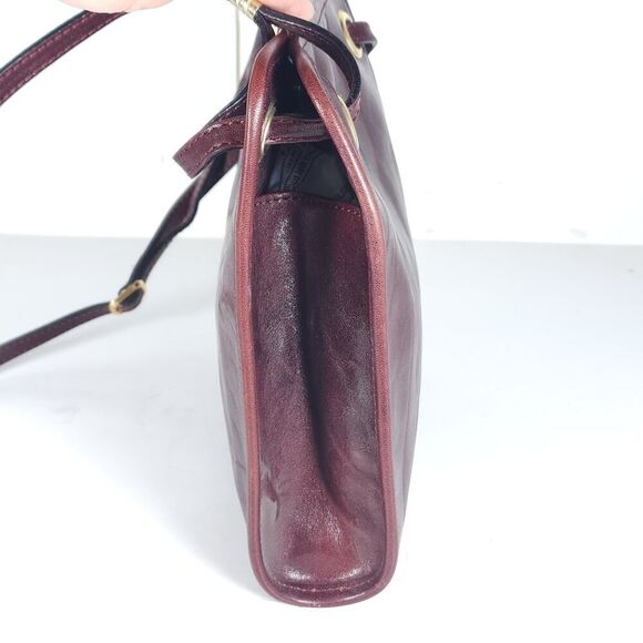 Aldo Filosini VTG Brown Leather Craftsman Crossbody Shoulder Bag Made In Italy - Picture 5 of 15